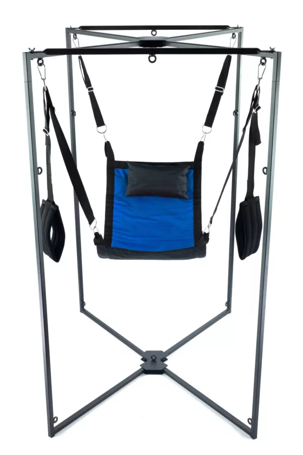 Sling-Kit Stoff Quadrat Blau-Schwarz Gestell Schwarz