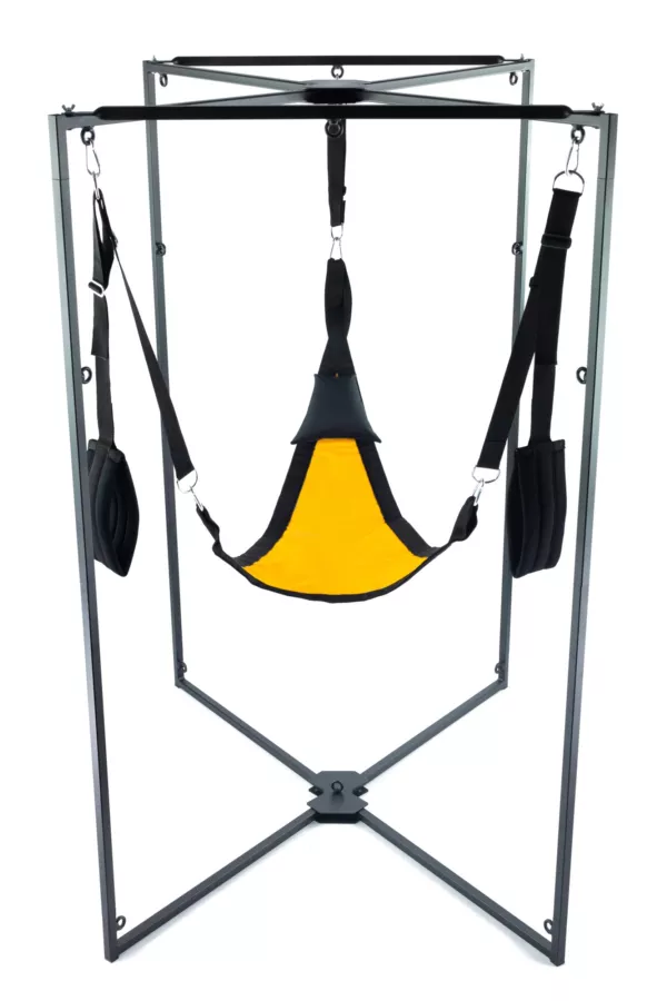 Sling-Set Stoff Dreieck Gelb-Schwarz Gestell Schwarz