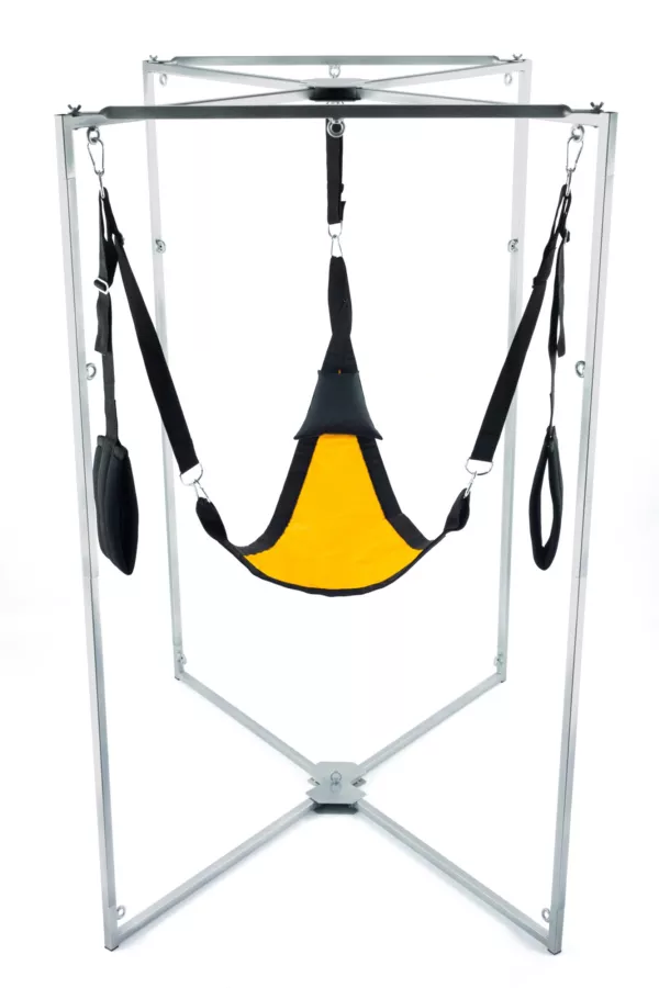 Sling-Set Stoff Dreieck Gelb-Schwarz Gestell Grau