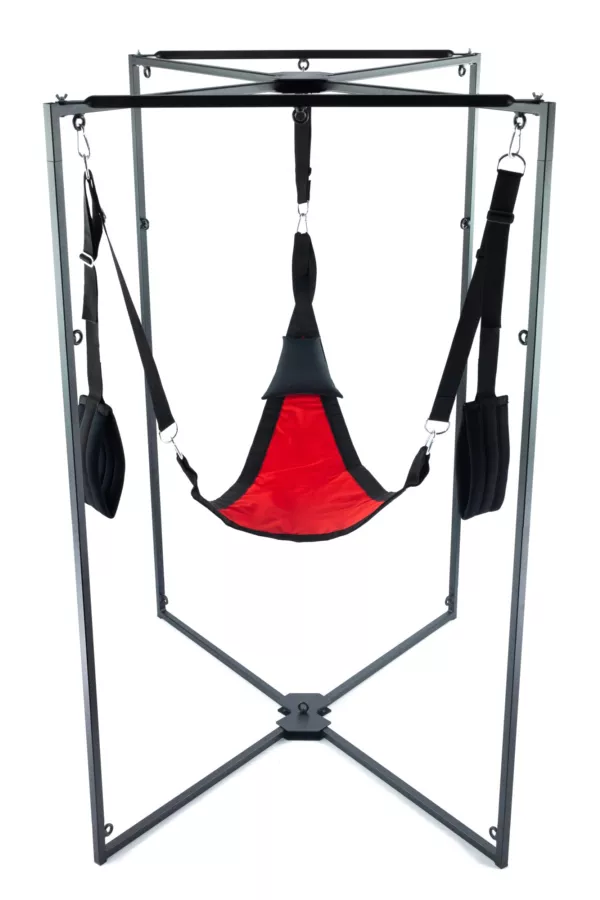 Sling-Set Stoff Dreieck Rot-Schwarz Gestell Schwarz