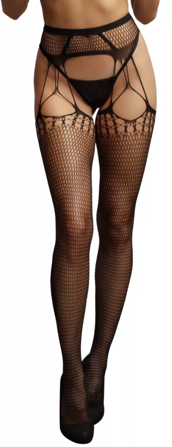 Panty gescheurde look Wild Godess - Zwart