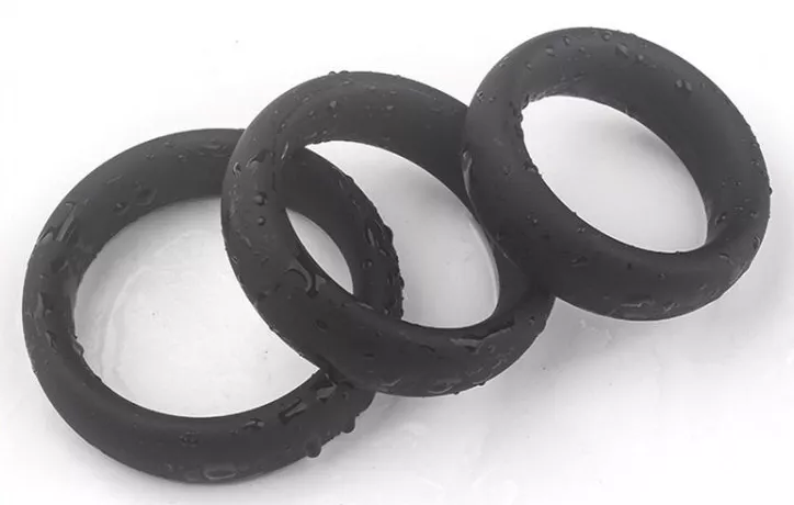 Set mit 3 Penisringen Silikon Thick Set
