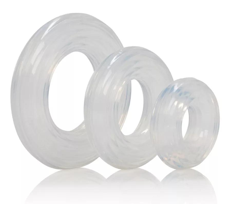 Set mit 3 transparenten Cockringen Ring Set