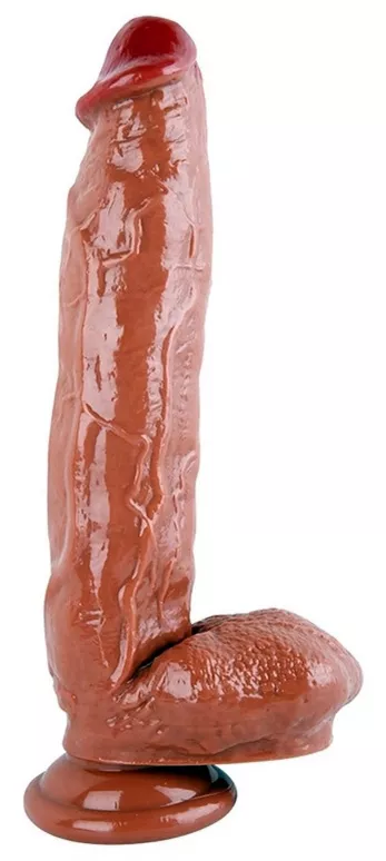 Dildo realistisch SIMON 24 x 6cm Braun
