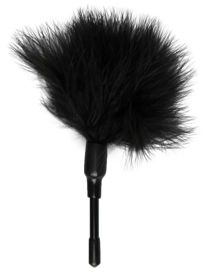 Mini Federwedel Erotickler 18.5cm Schwarz