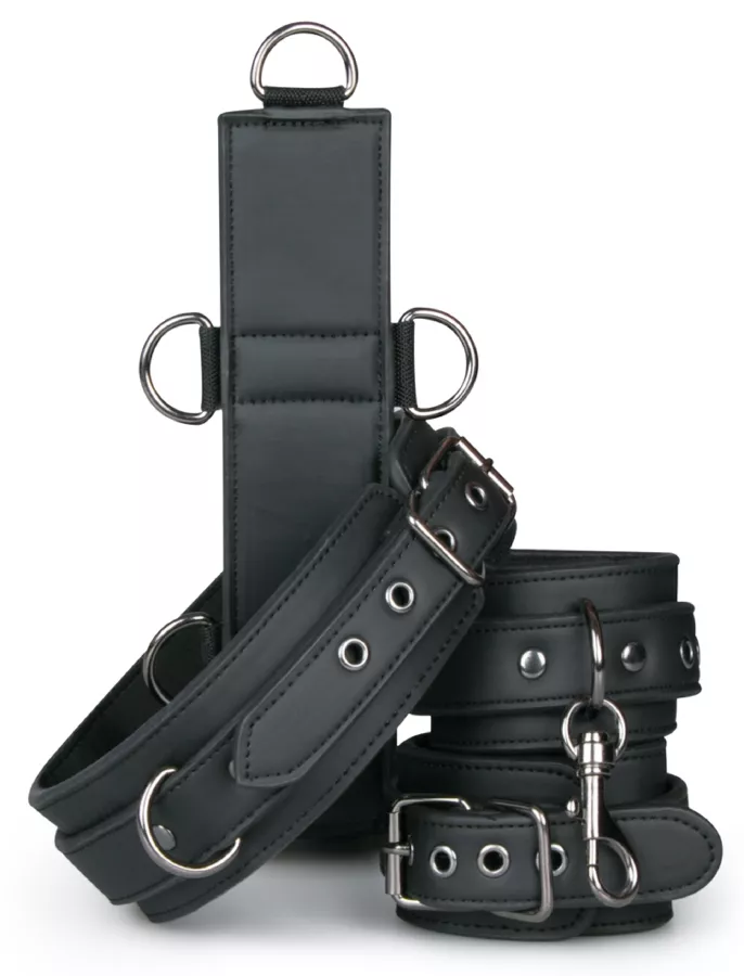 Halsband und Handschellen Restraint Set Kunstleder