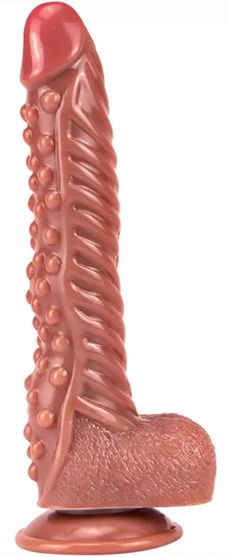 Dildo Ribby 20,5 x 4,6cm Braun