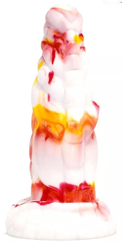 Dildo Pythor 17 x 6cm Weiß-Orange