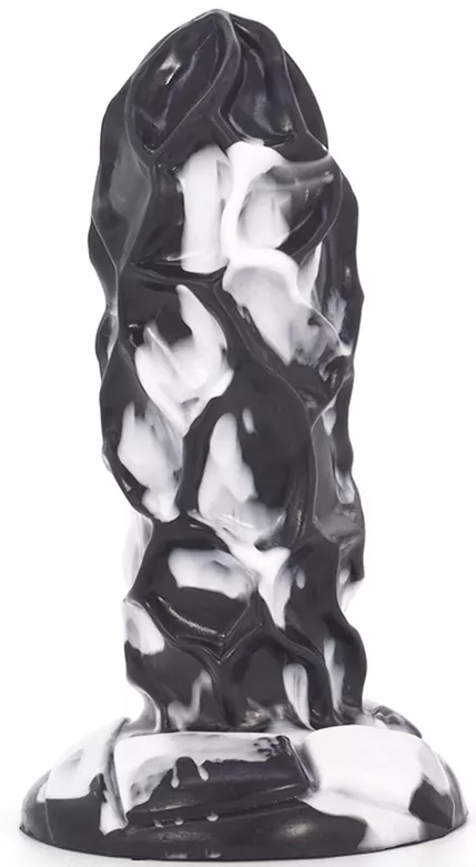 Dildo Dragonis 16 x 5.5cm Schwarz-Weiß