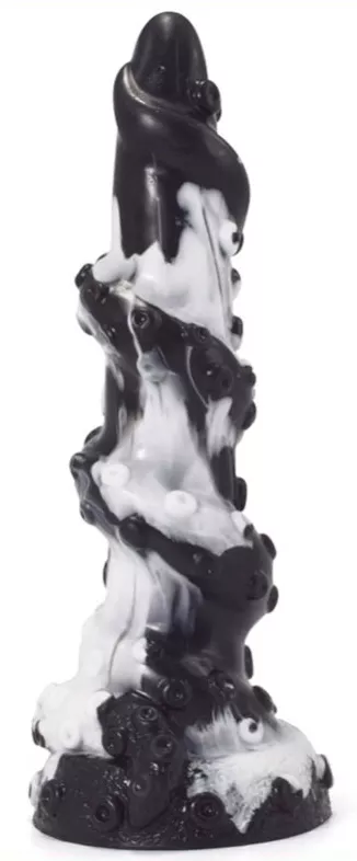 Dildo Seapok 19 x 6cm Schwarz-Weiß