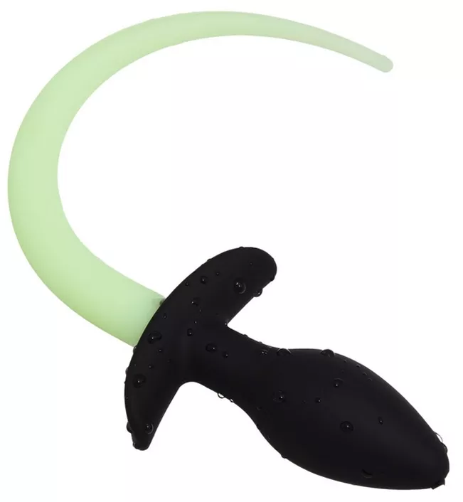 Butt Plug Hundeschwanz phosphoreszierend Luminous Puppy 8 x 3.2cm Neongrün