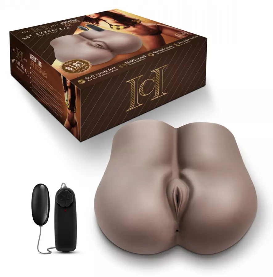 Realistischer vibrierender Masturbator Fuck Me Deep Vagina und Anus Braun