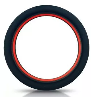 Silikon-Cockring Beast Rings 36mm Schwarz-Rot