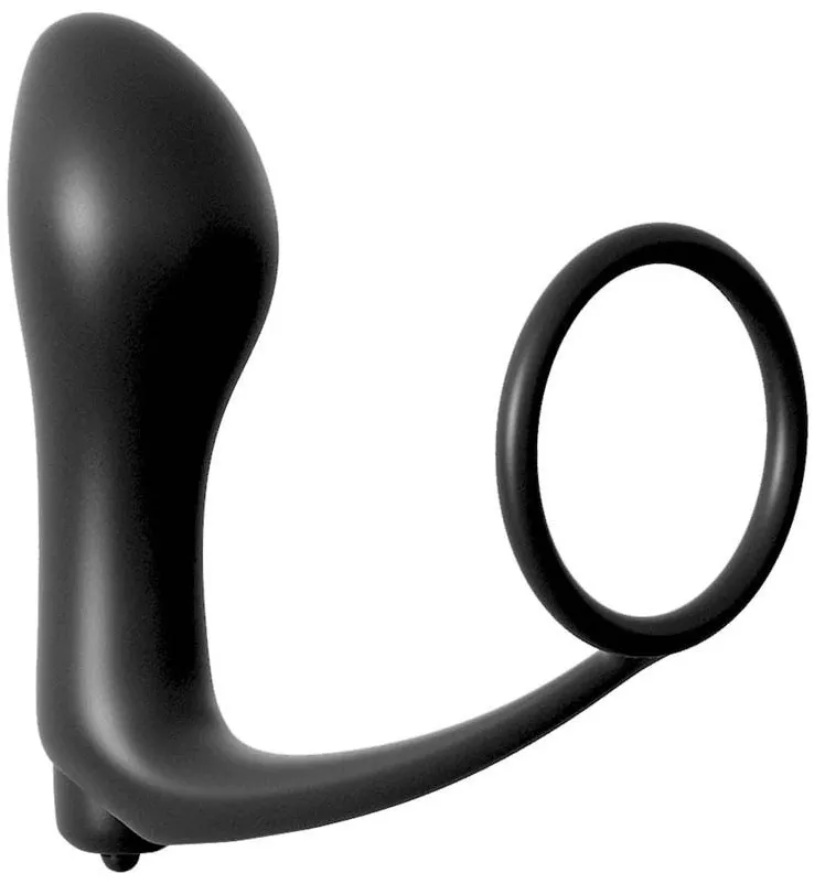 Ass Gasm vibrierender Plug 8,9 x 3,5 cm Schwarz