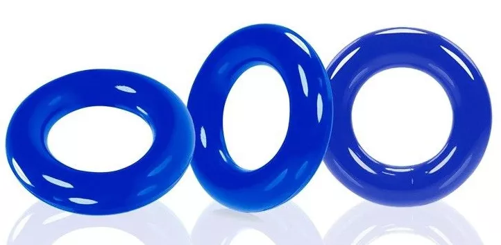 Lot aus 3 Cockrings Willy Rings Blau