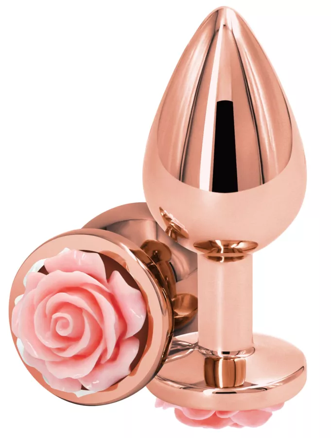 Schmuck-Plug Rear M 7 x 3.4cm Rose-Rose
