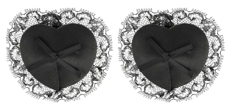 Haftende Brustwarzenabdeckungen Lace Schwarz