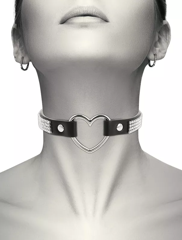 Choker Coquette Herz und Strassstein