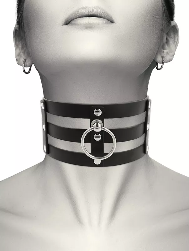 Choker Coquette Triple Lane Schwarz