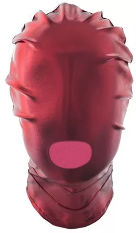 Kopfhaube mit Mundöffnung Rot