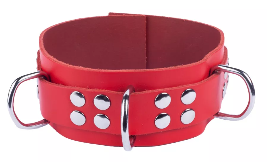 Halsband aus Leder Ultra Rot