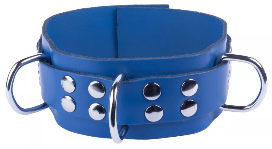 Halsband aus Leder Ultra Blau