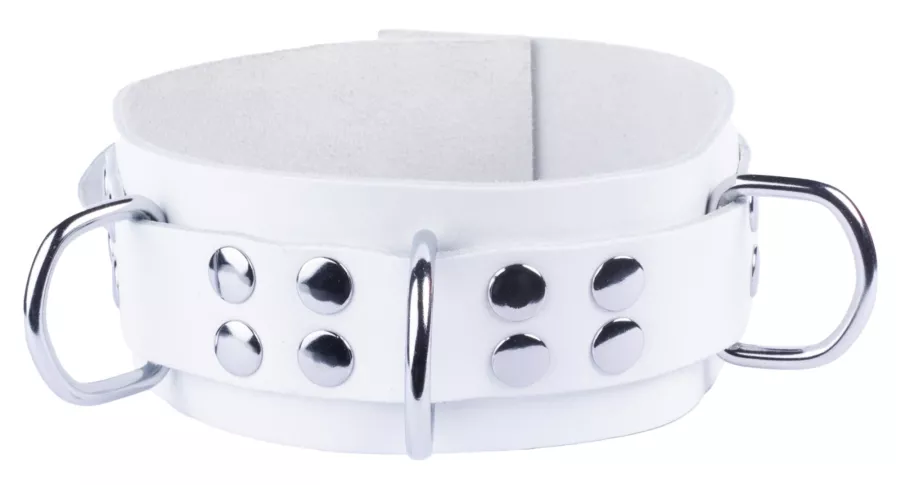 Halsband aus Leder Ultra Weiß