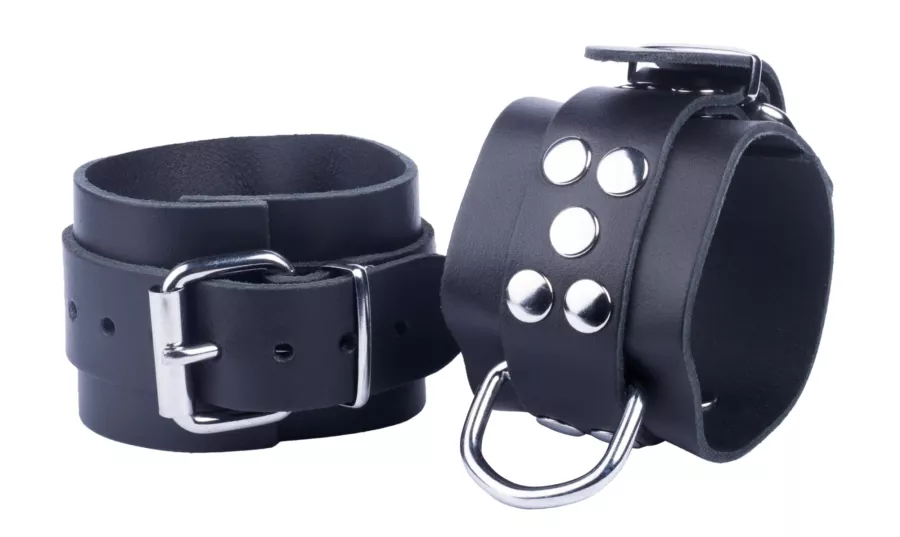 Handschellen aus Leder Ultra Schwarz
