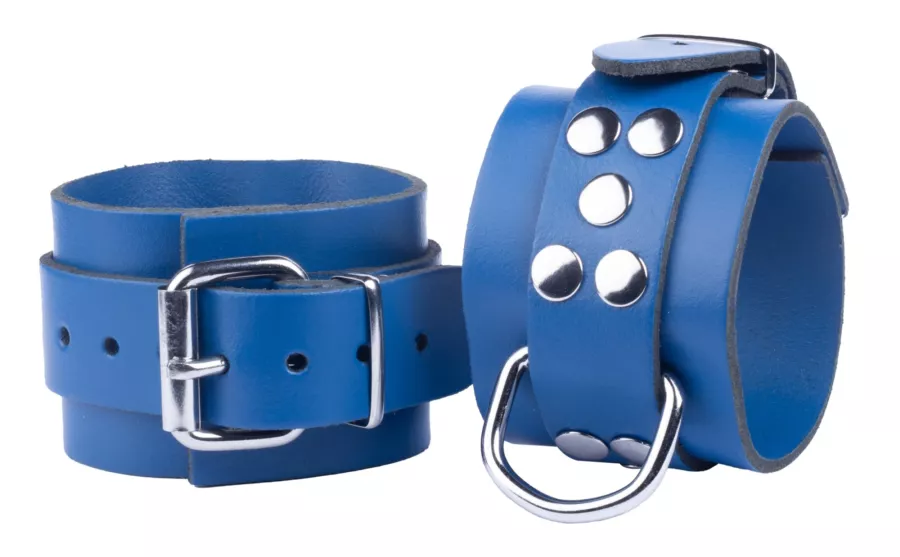 Handschellen aus Leder Ultra Blau