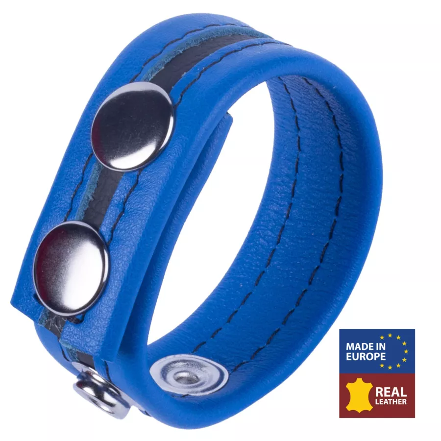 Cockring aus Leder Tippy Blau