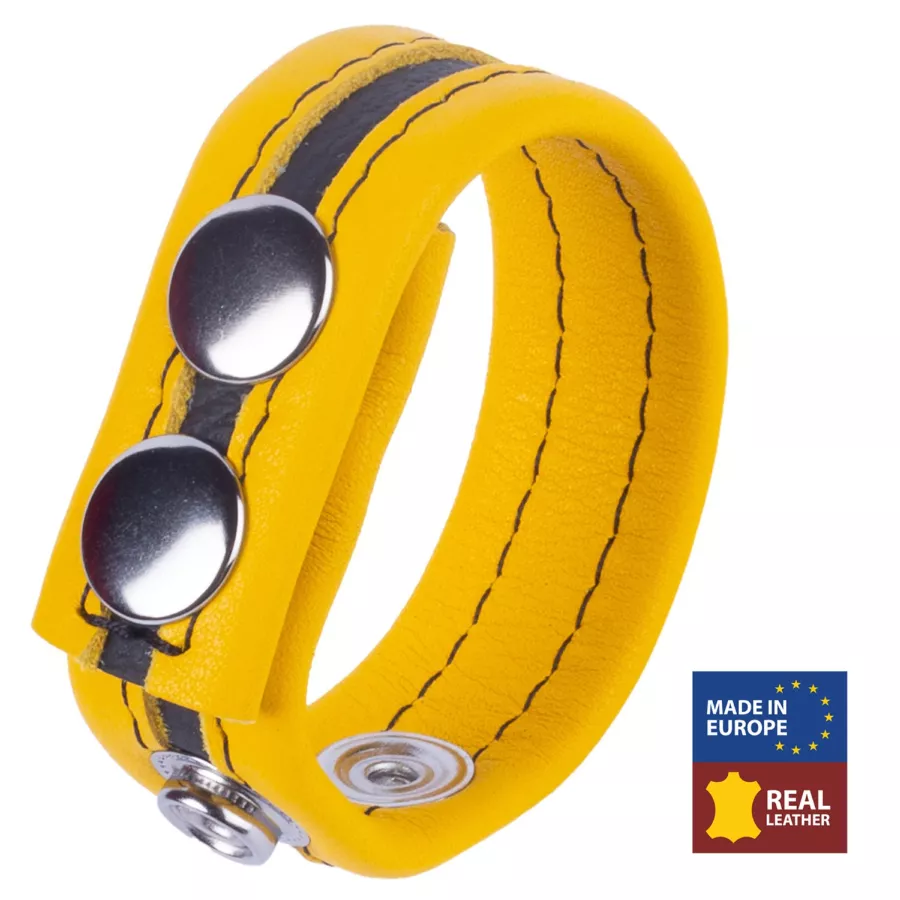 Cockring aus Leder Tippy Gelb
