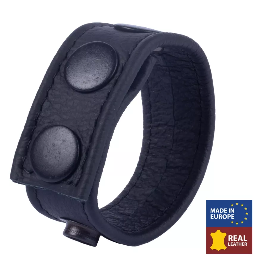 Cockring aus Leder Cocky Schwarz