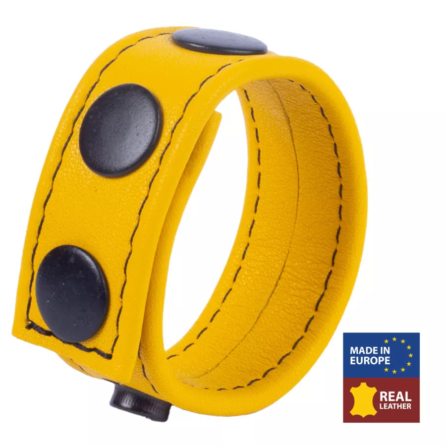 Cockring aus Leder Cocky Gelb