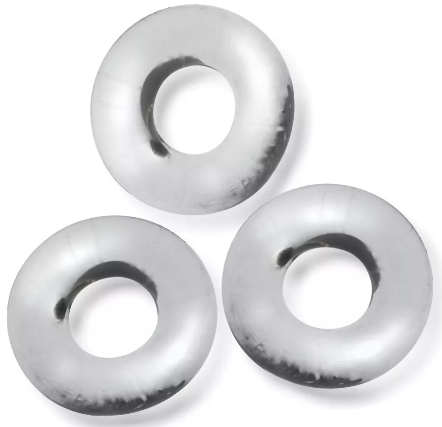 3er Set Fat Willy Cockringe Transparent