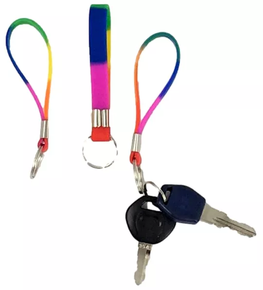 Schlüsselanhänger aus Silikon Rainbow