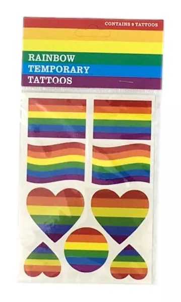 Regenbogen-Temporary Tattoos x9