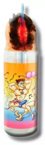 Vulva-Flasche mit Strohhalm 750ml