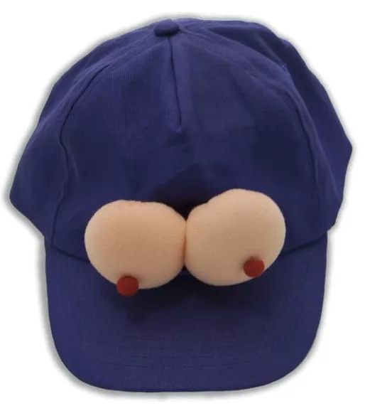 Blaue Kappe mit Brüsten