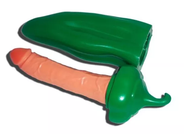 Grüner Chili mit Penis