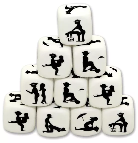 Frecher Würfel mit Kamasutra-Positionen