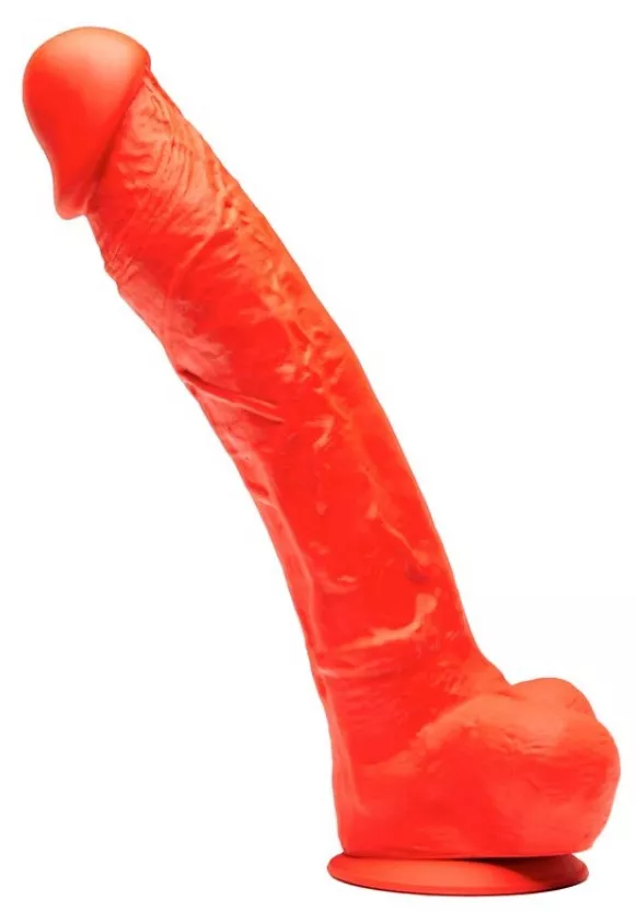 Dildo aus Silikon Stretch N6 - 26 x 5,8cm Rot