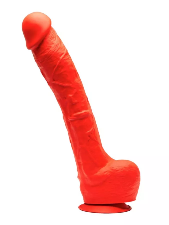 Dildo aus Silikon Stretch N7 - 32 x 7cm Rot
