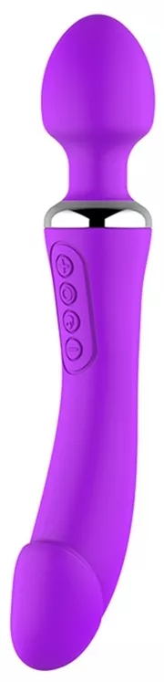 Wand und Vibro Double End 22cm Violett