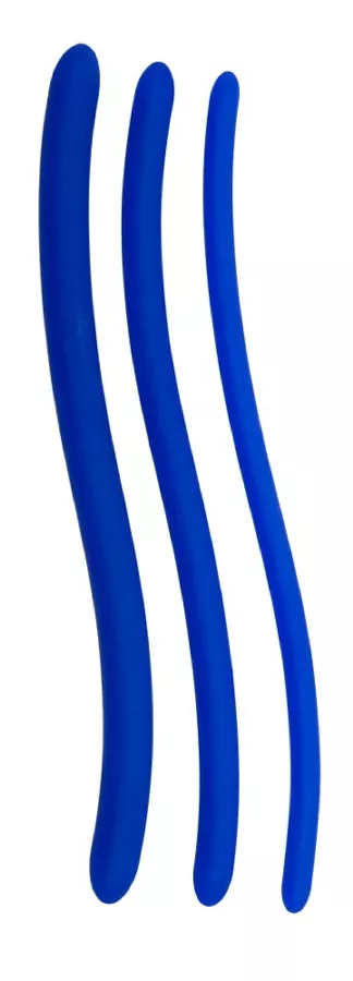 3er-Pack Silikon-Harnröhrenstäbe Blau 16cm - Durchmesser 7-12mm