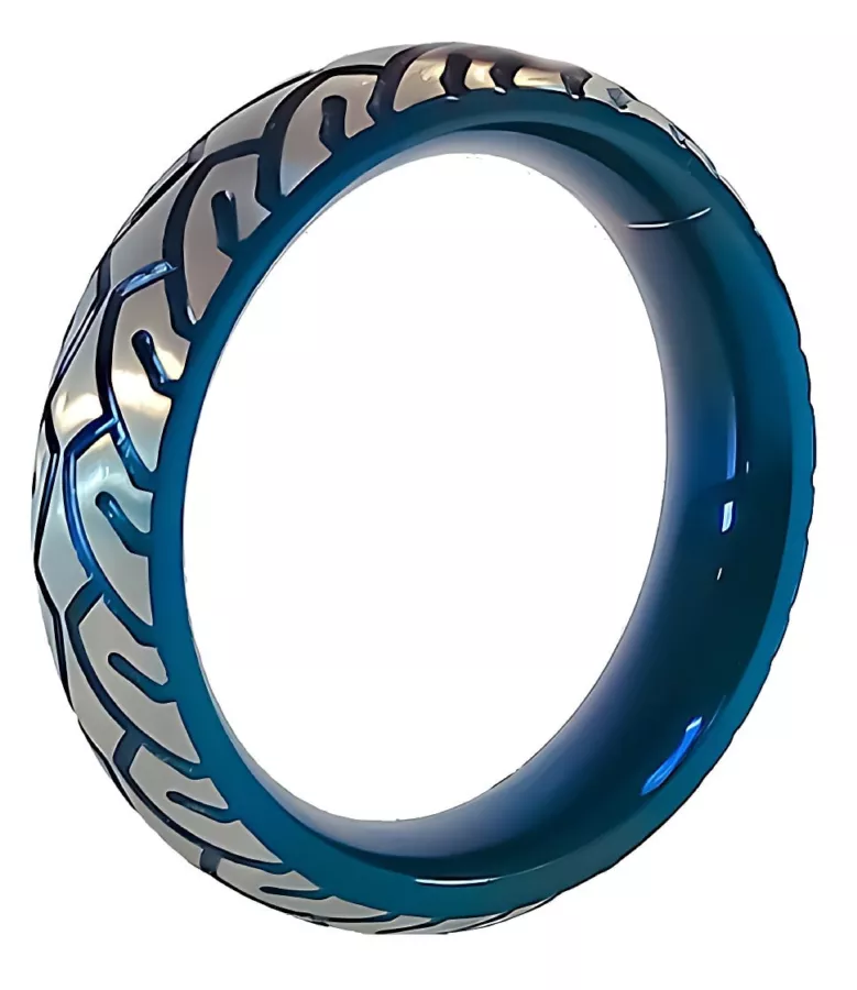 Metalen cockring Blue Racer