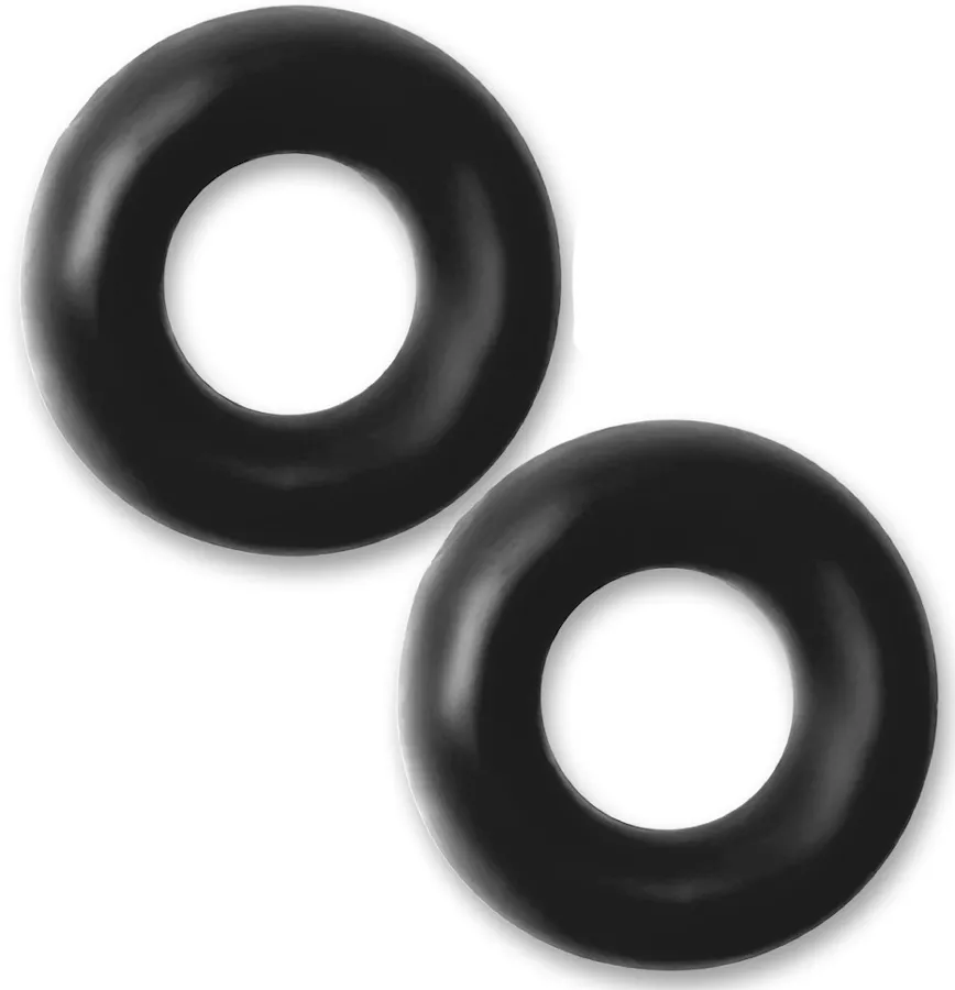 Set van 2 zwarte Stiffy Bulge cockrings