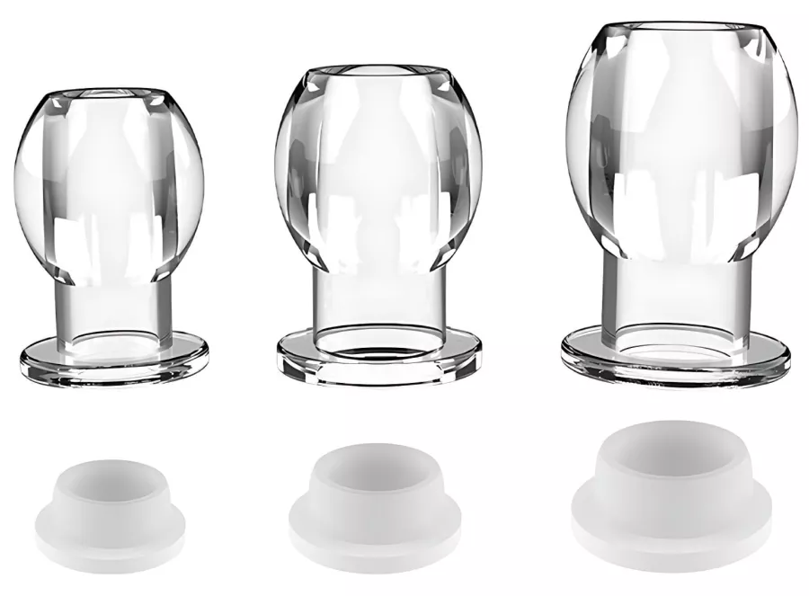 Tunnel-Plug mit Kappe Hollow Stop Transparent