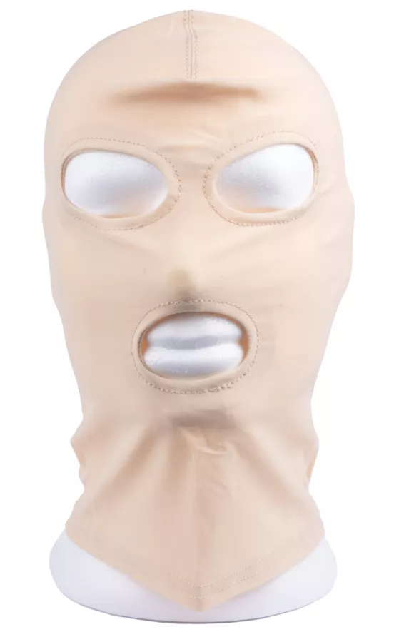 Haube 3 Löcher Beige
