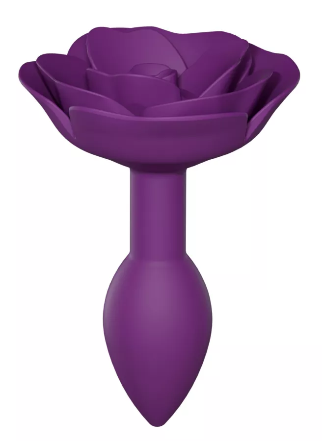 Schmuck-Buttplug Open Rosen S 8 x 2.9cm Violett