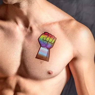 Temporäres Tattoo GAY FORCE 10 x 15cm